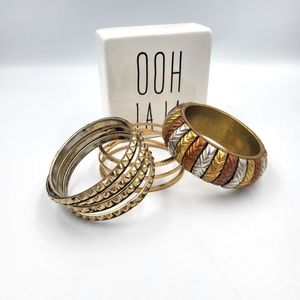 Gold Bracelet Bundle - 3 Unique Pieces - Bronze & Bling